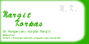 margit korpas business card